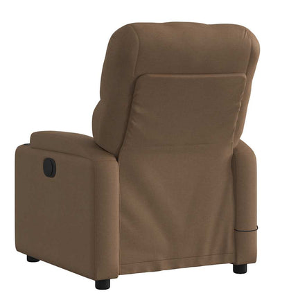 Massagefåtölj brun tyg