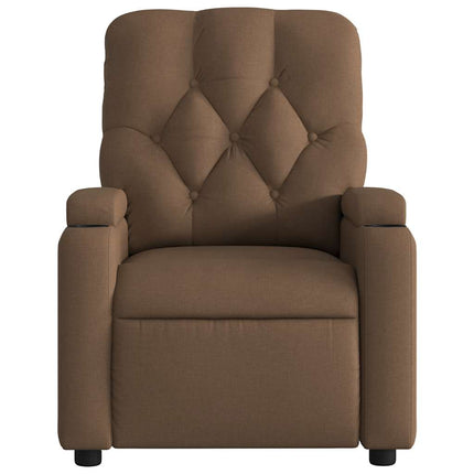 Massagefåtölj brun tyg