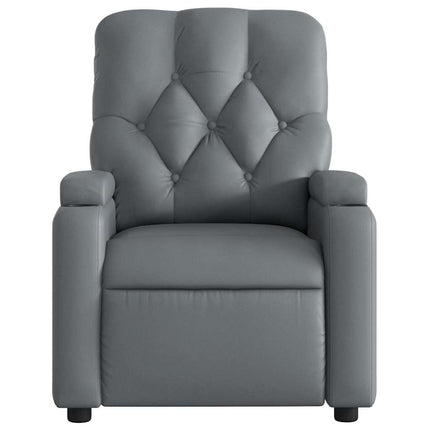 Reclinerfåtölj grå konstläder
