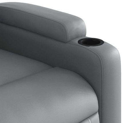 Reclinerfåtölj grå konstläder