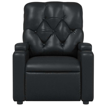 Massagefåtölj svart konstläder