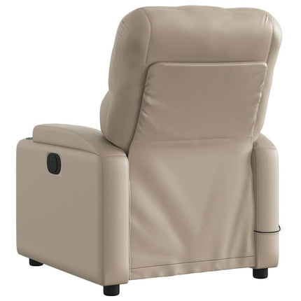 Massagefåtölj cappuccino konstläder