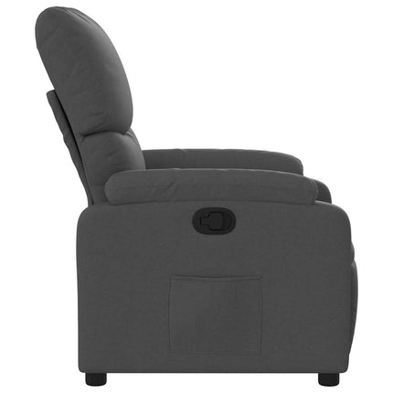 Reclinerfåtölj mörkgrå tyg
