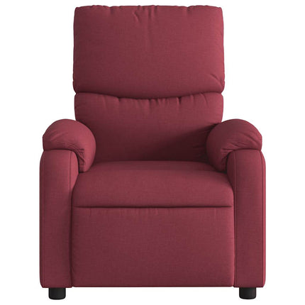Reclinerfåtölj vinröd tyg