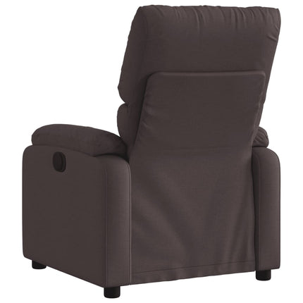 Reclinerfåtölj mörkbrun tyg