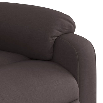 Reclinerfåtölj mörkbrun tyg