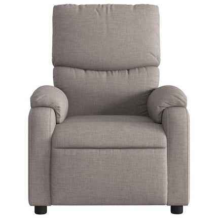 Massagefåtölj taupe tyg