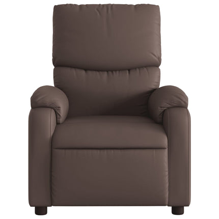 Reclinerfåtölj brun konstläder