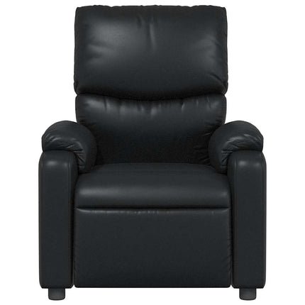 Massagefåtölj svart konstläder