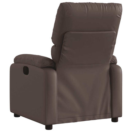 Massagefåtölj brun konstläder