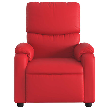 Massagefåtölj röd konstläder
