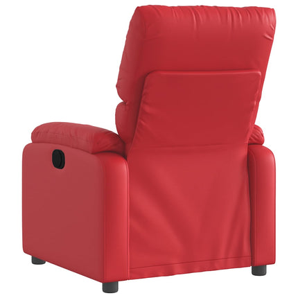 Massagefåtölj röd konstläder
