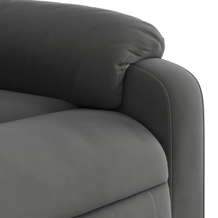Reclinerfåtölj mörkgrå mikrofibertyg