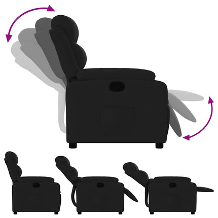 Reclinerfåtölj svart tyg
