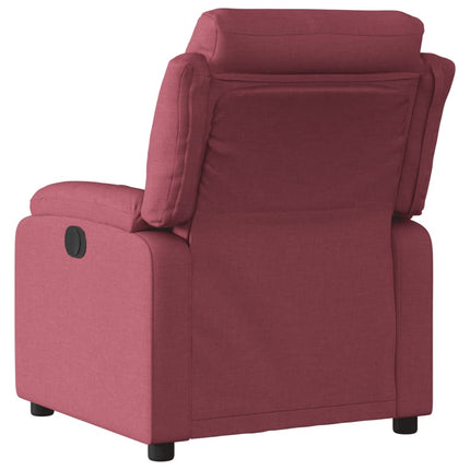 Reclinerfåtölj vinröd tyg