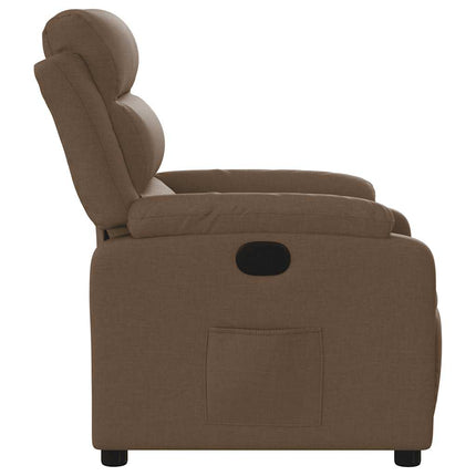Reclinerfåtölj brun tyg
