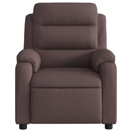 Reclinerfåtölj mörkbrun tyg