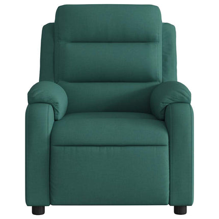Reclinerfåtölj mörkgrön tyg