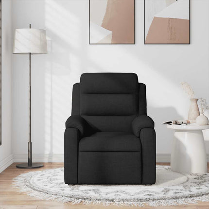 Massagefåtölj svart tyg