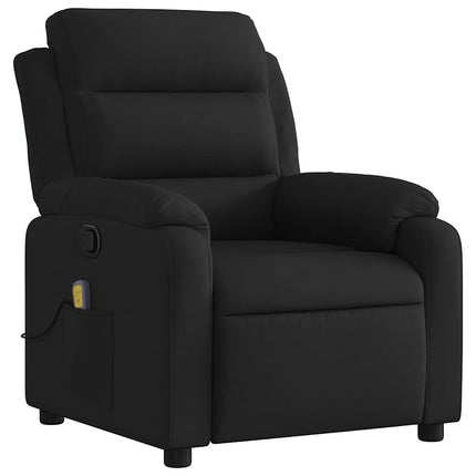 Massagefåtölj svart tyg