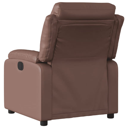 Reclinerfåtölj brun konstläder