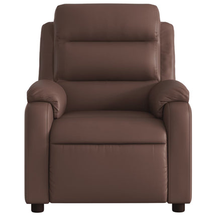 Reclinerfåtölj brun konstläder