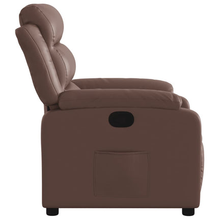 Reclinerfåtölj brun konstläder