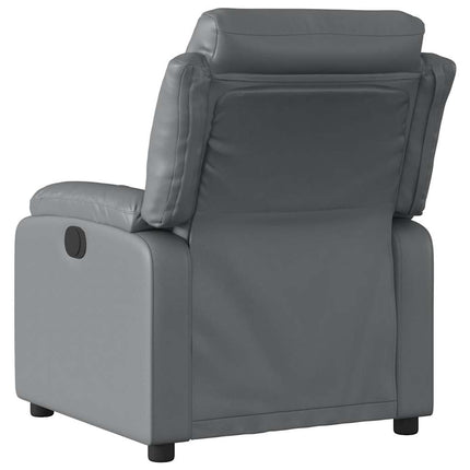 Reclinerfåtölj grå konstläder