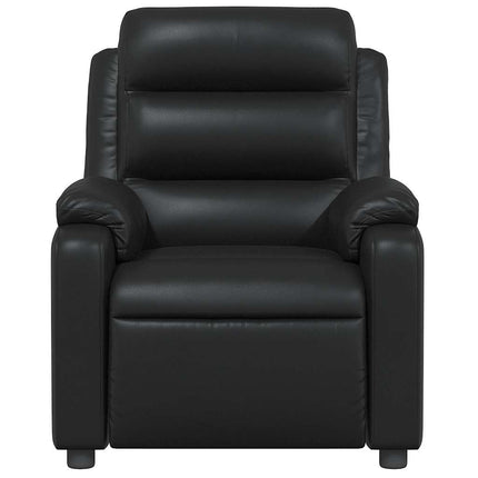Massagefåtölj svart konstläder