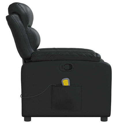 Massagefåtölj svart konstläder