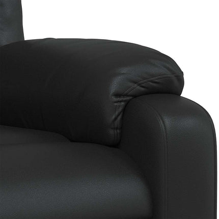 Massagefåtölj svart konstläder