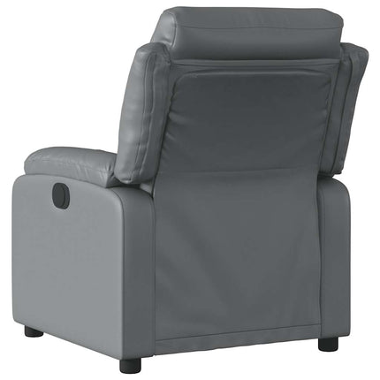 Massagefåtölj grå konstläder