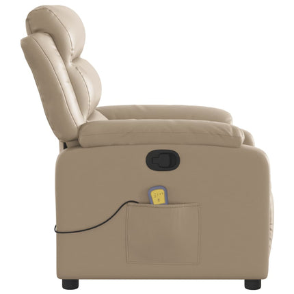 Massagefåtölj cappuccino konstläder