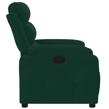 Reclinerfåtölj mörkgrön sammet
