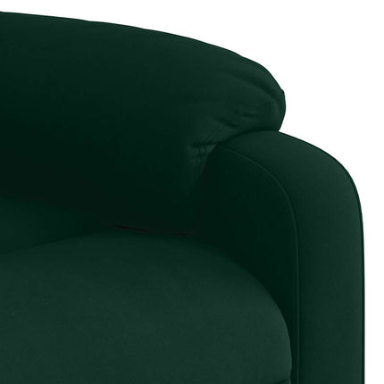 Reclinerfåtölj mörkgrön sammet