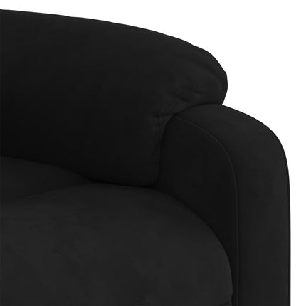 Reclinerfåtölj svart sammet