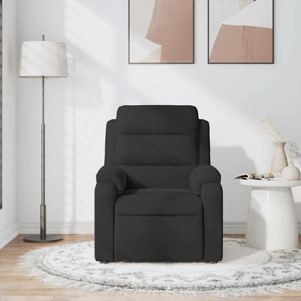 Massagefåtölj svart sammet