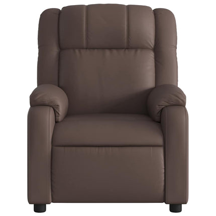 Reclinerfåtölj brun konstläder