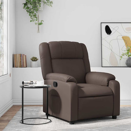 Reclinerfåtölj brun konstläder