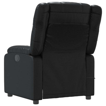 Massagefåtölj svart konstläder