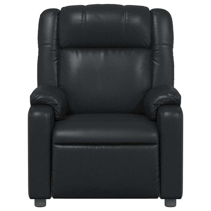 Massagefåtölj svart konstläder