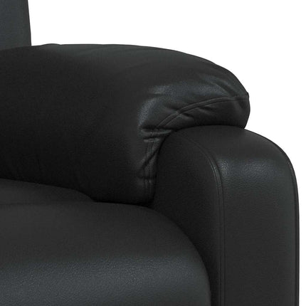 Massagefåtölj svart konstläder