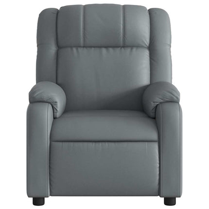 Massagefåtölj grå konstläder