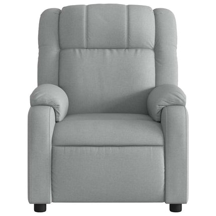 Reclinerfåtölj ljusgrå tyg