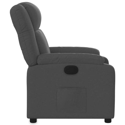 Reclinerfåtölj mörkgrå tyg