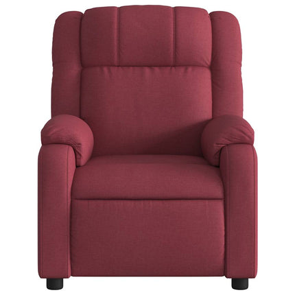 Reclinerfåtölj vinröd tyg