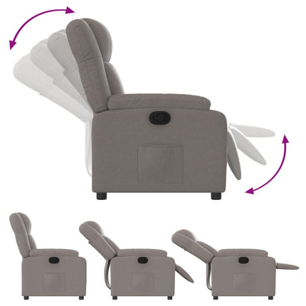 Reclinerfåtölj taupe tyg