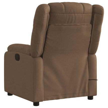Massagefåtölj brun tyg