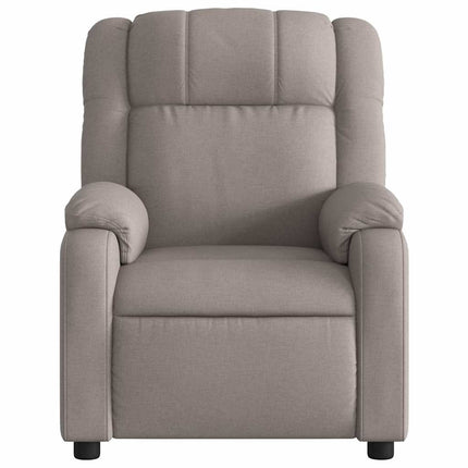 Massagefåtölj taupe tyg