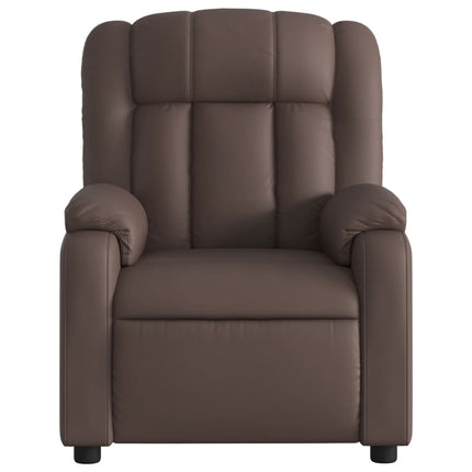 Reclinerfåtölj brun konstläder